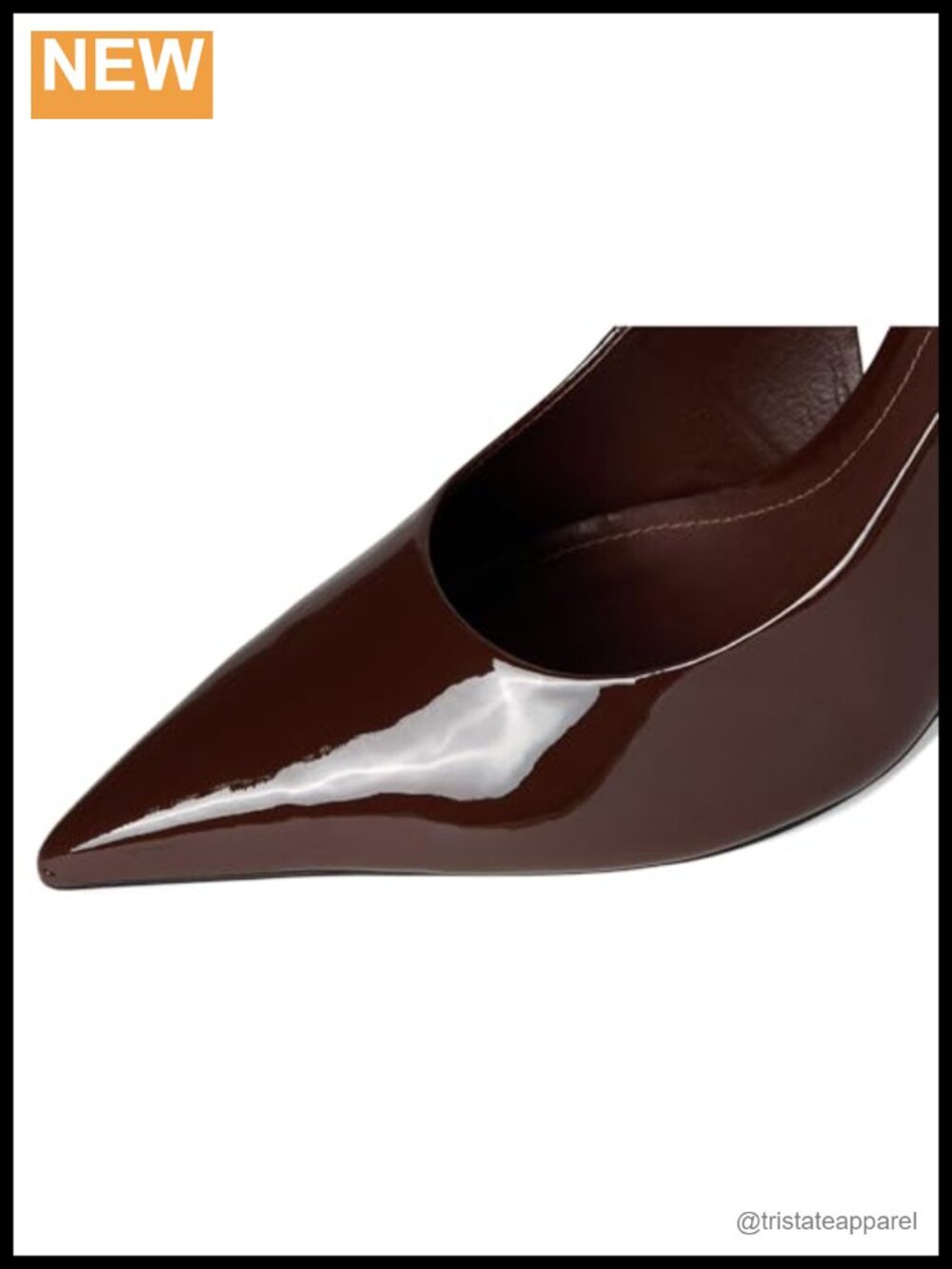 Schutz Paola Patent Leather Slingback Pump Pointed Toe Stiletto Heel - Picture 5 of 6